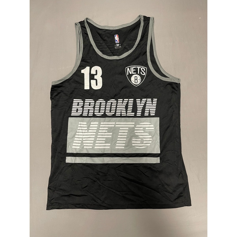 NBA Brooklyn Nets James Harden 13 Basketball Tank Top Jersey Black Mens Medium